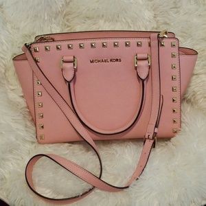 Michael Kors medium studded selma satchel